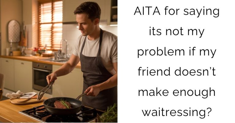 AITA for saying its not my problem if my friend doesn’t make enough waitressing?
