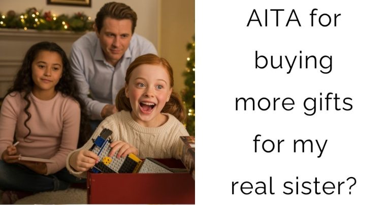 AITA for buying more gifts for my real sister?