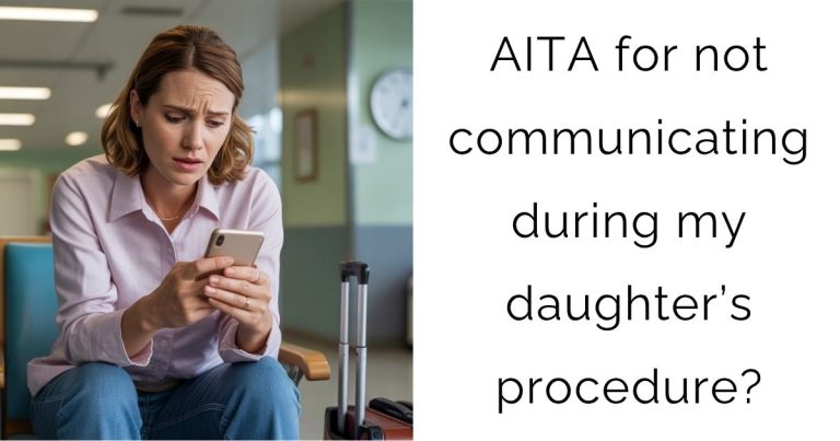 AITA for not communicating during my daughter’s procedure?