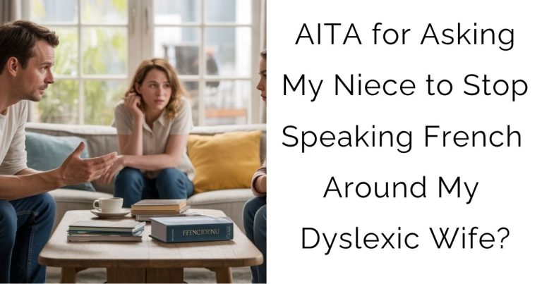 AITA for Asking My Niece to Stop Speaking French Around My Dyslexic Wife?