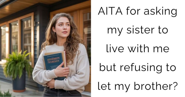 AITA for asking my sister to live with me but refusing to let my brother?
