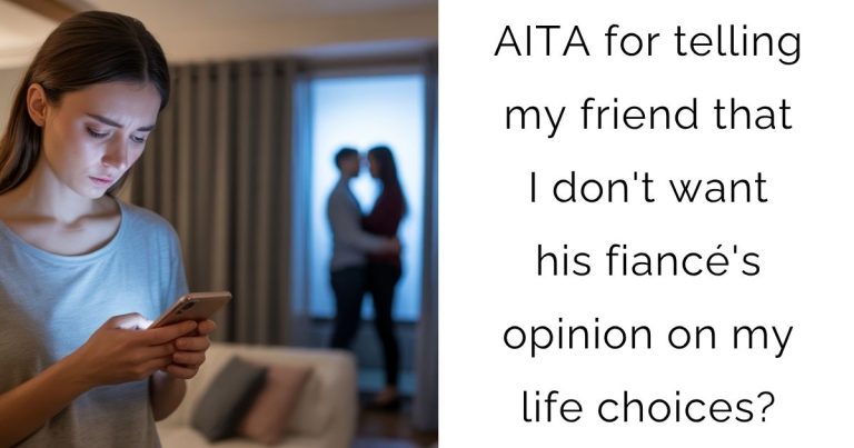 AITA for telling my friend that I don’t want his fiancé’s opinion on my life choices?