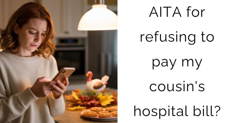 AITA for refusing to pay my cousin’s hospital bill?