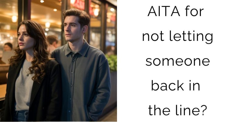 AITA for not letting someone back in the line?