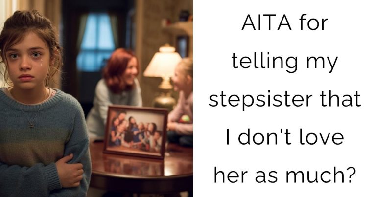 AITA for telling my stepsister that I don’t love her as much?