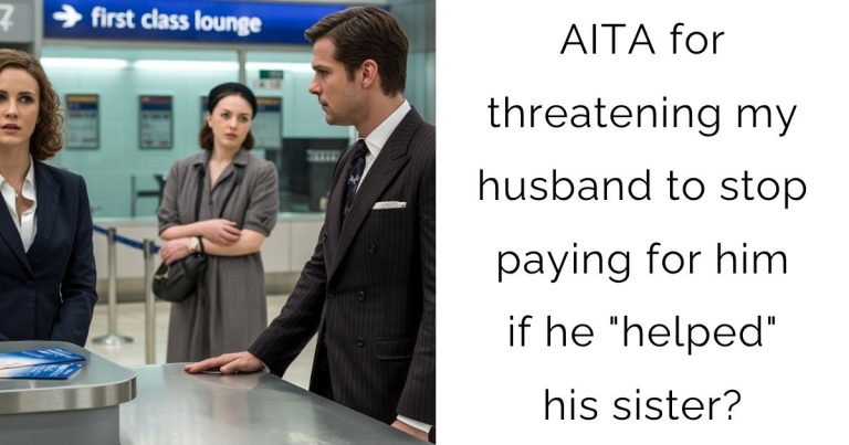 AITA for threatening my husband to stop paying for him if he “helped” his sister?