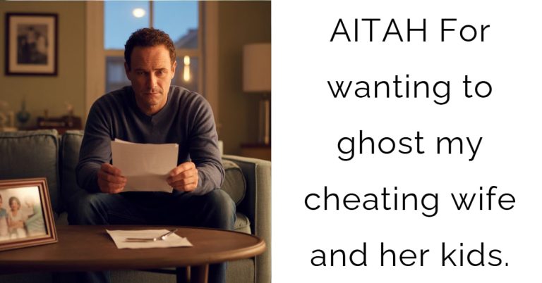 AITAH For wanting to ghost my cheating wife and her kids.