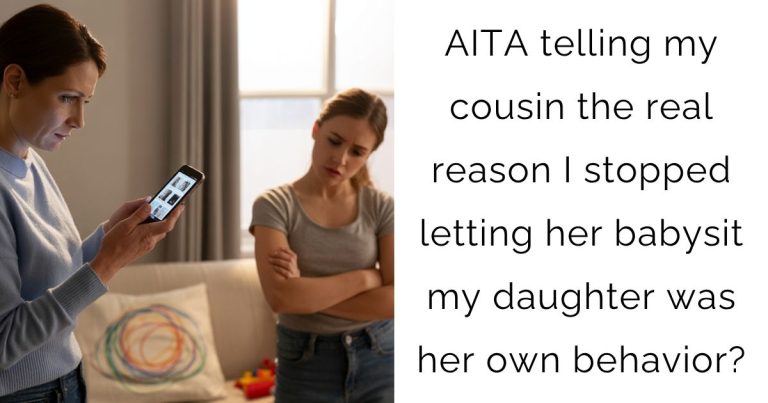 AITA telling my cousin the real reason I stopped letting her babysit my daughter was her own behavior?