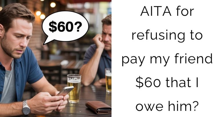 AITA for refusing to pay my friend $60 that I owe him?