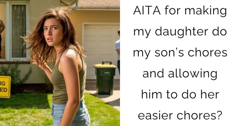 AITA for making my daughter do my son’s chores and allowing him to do her easier chores?
