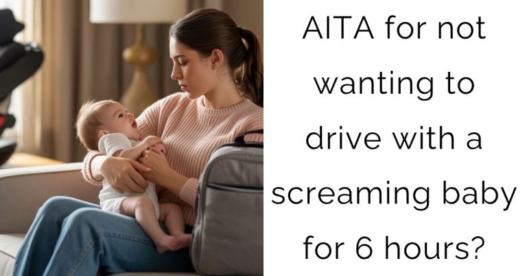 AITA for not wanting to drive with a screaming baby for 6 hours?