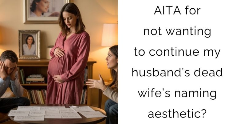 AITA for not wanting to continue my husband’s dead wife’s naming aesthetic?
