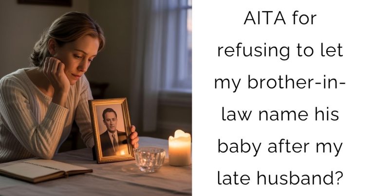 AITA for refusing to let my brother-in-law name his baby after my late husband?