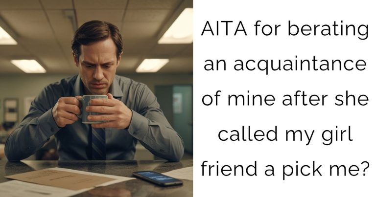 AITA for berating an acquaintance of mine after she called my girl friend a pick me?