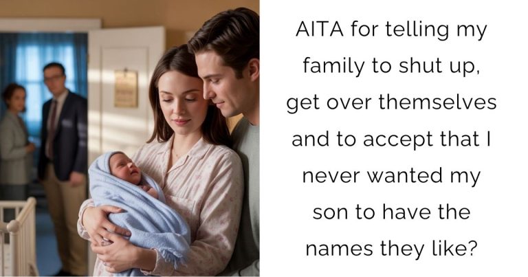 AITA for telling my family to shut up, get over themselves and to accept that I never wanted my son to have the names they like?