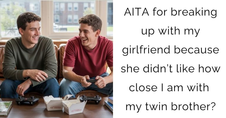 AITA for breaking up with my girlfriend because she didn’t like how close I am with my twin brother?