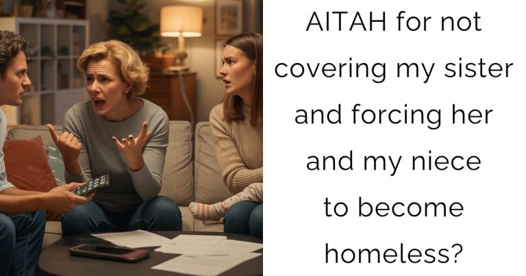 AITAH for not covering my sister and forcing her and my niece to become homeless?