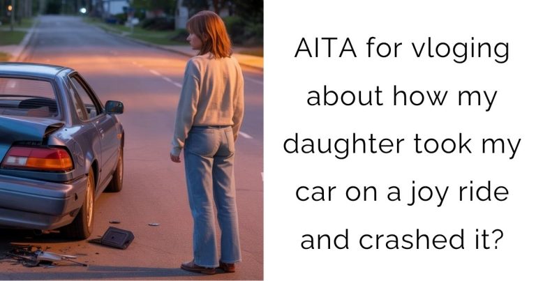 AITA for vloging about how my daughter took my car on a joy ride and crashed it?