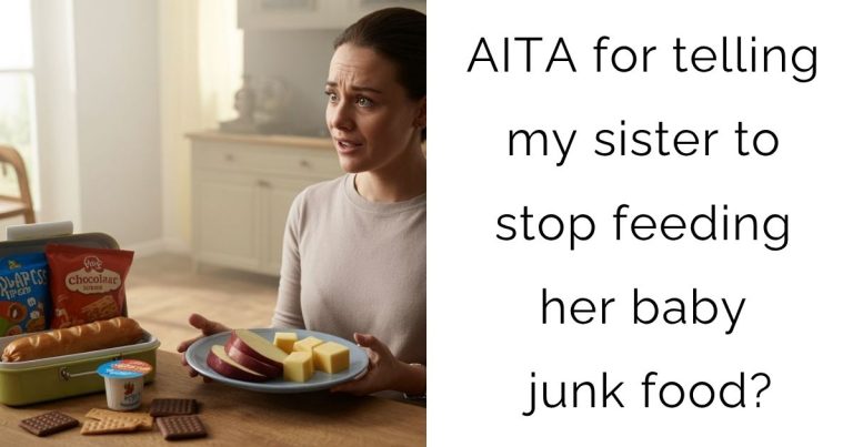 AITA for telling my sister to stop feeding her baby junk food?