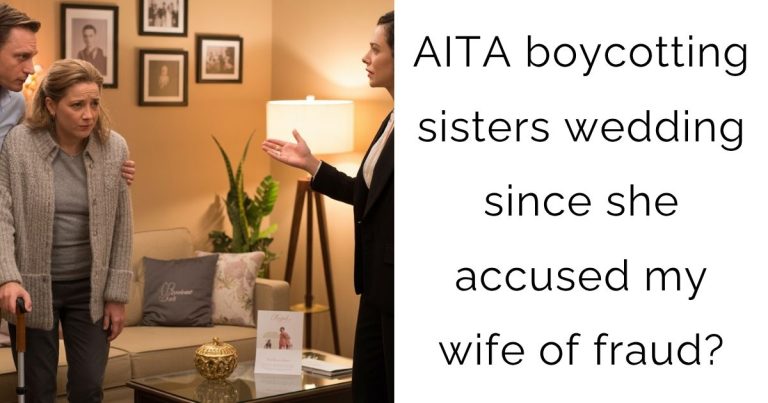 AITA boycotting sisters wedding since she accused my wife of fraud?