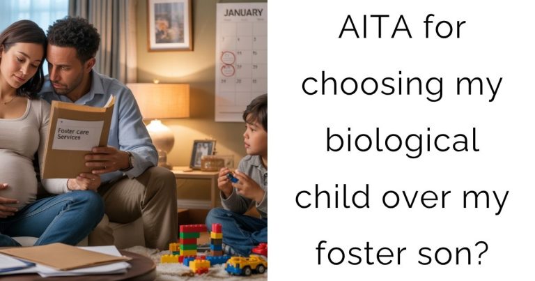 AITA for choosing my biological child over my foster son?
