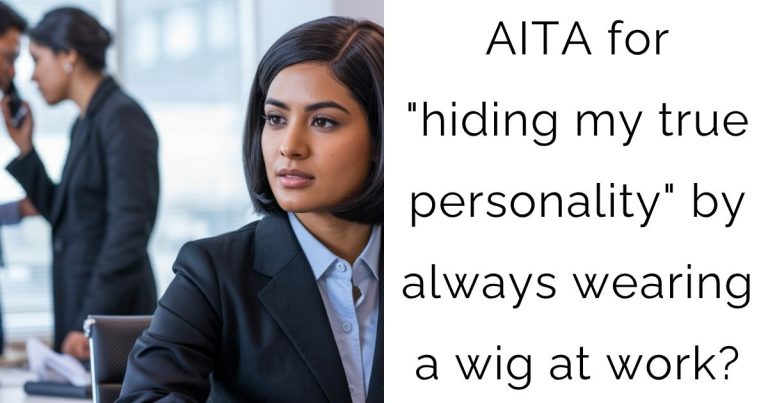 AITA for “hiding my true personality” by always wearing a wig at work?