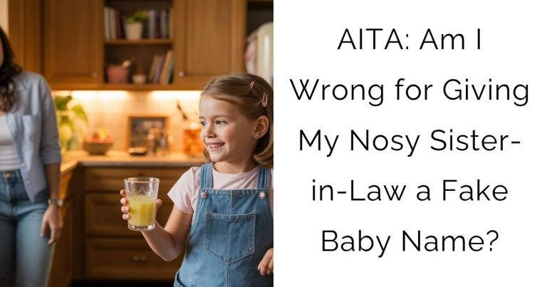 AITA: Am I Wrong for Giving My Nosy Sister-in-Law a Fake Baby Name?