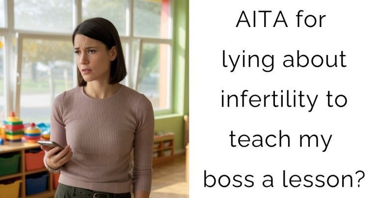 AITA for lying about infertility to teach my boss a lesson?