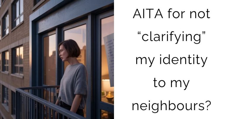 AITA for not “clarifying” my identity to my neighbours?