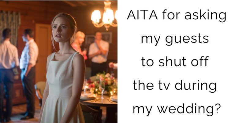 AITA for asking my guests to shut off the tv during my wedding?
