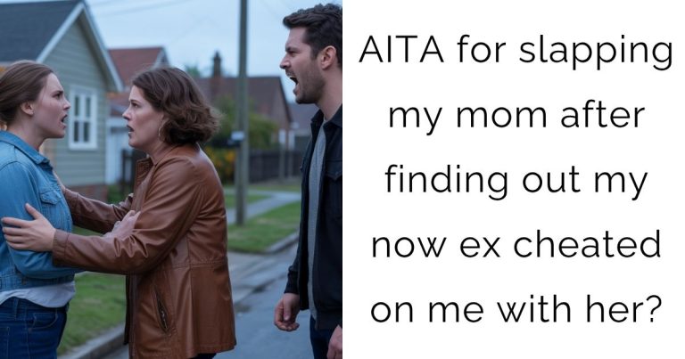 AITA for slapping my mom after finding out my now ex cheated on me with her?