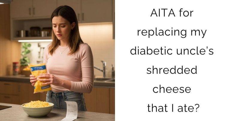 AITA for replacing my diabetic uncle’s shredded cheese that I ate?