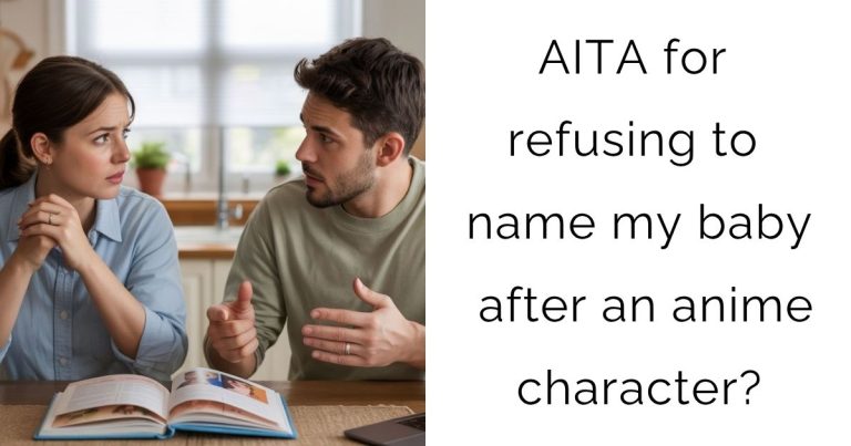 AITA for refusing to name my baby after an anime character?