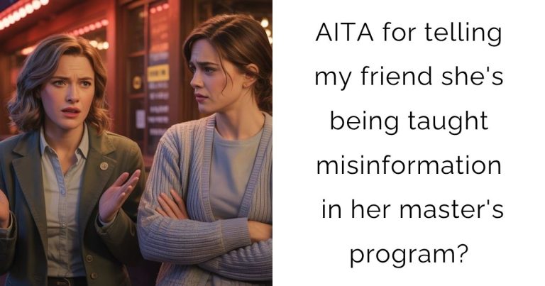 AITA for telling my friend she’s being taught misinformation in her master’s program?