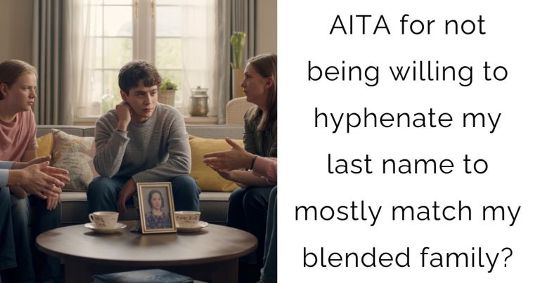 AITA for not being willing to hyphenate my last name to mostly match my blended family?