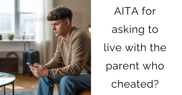 AITA for asking to live with the parent who cheated?