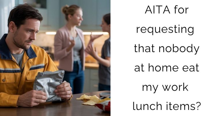 AITA for requesting that nobody at home eat my work lunch items?
