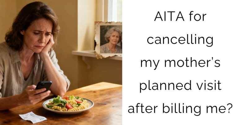 AITA for cancelling my mother’s planned visit after billing me?