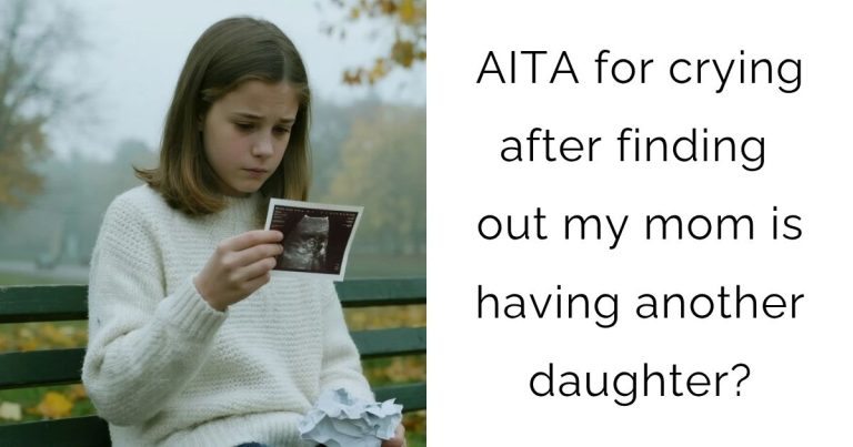 AITA for crying after finding out my mom is having another daughter?