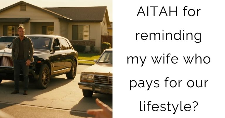 AITAH for reminding my wife who pays for our lifestyle?