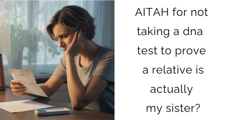 AITAH for not taking a dna test to prove a relative is actually my sister?