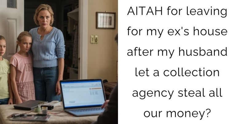 AITAH for leaving for my ex’s house after my husband let a collection agency steal all our money?