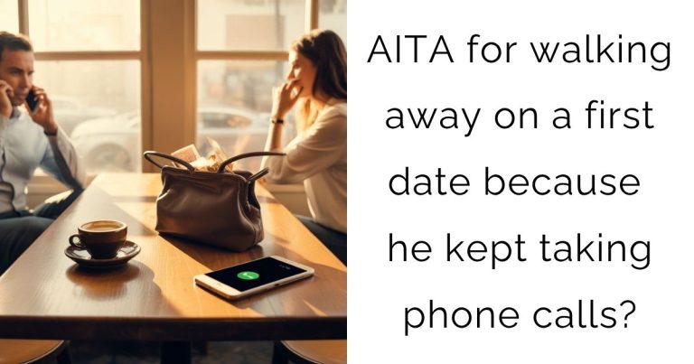 AITA for walking away on a first date because he kept taking phone calls?