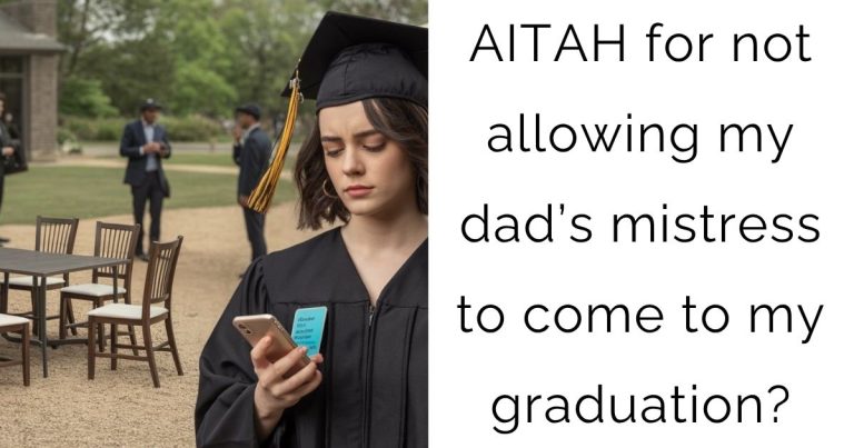 AITAH for not allowing my dad’s mistress to come to my graduation?