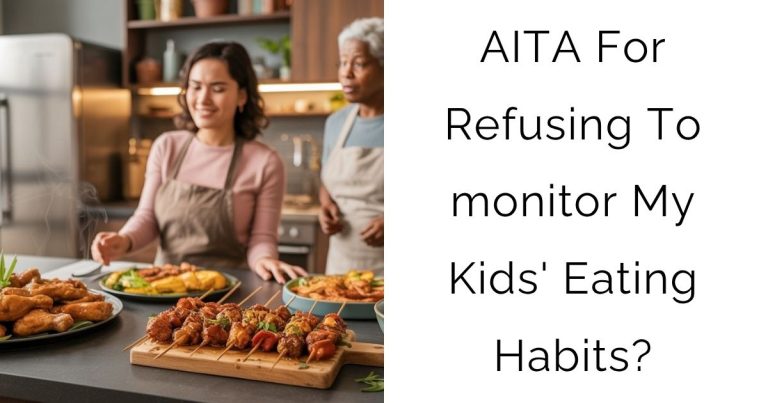 AITA For Refusing To monitor My Kids’ Eating Habits?