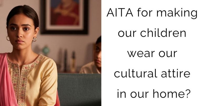 AITA for making our children wear our cultural attire in our home?