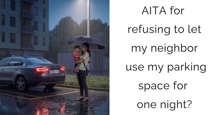 AITA for refusing to let my neighbor use my parking space for one night?