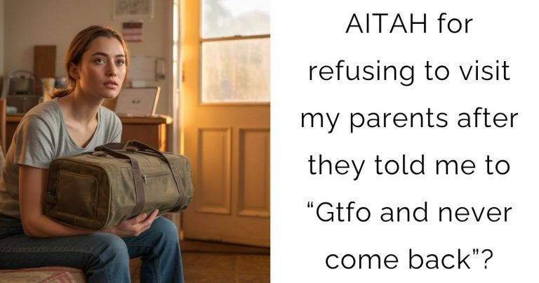 AITAH for refusing to visit my parents after they told me to “Gtfo and never come back”?