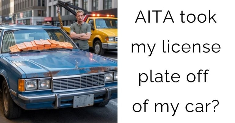 AITA took my license plate off of my car?