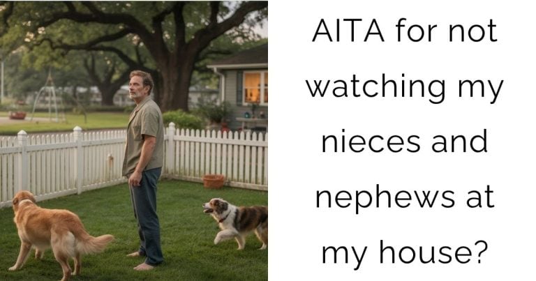 AITA for not watching my nieces and nephews at my house?